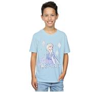 Disney Boy's Frozen 2 Elsa Free Spirit T-Shirt in Baby Blue | Size: 9 Years Disney Baby Blue 9 Years