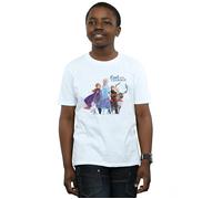 Disney Boy's Frozen 2 Lead With Courage T-Shirt in White | Size: 7-8 Years Disney White 7-8 Years
