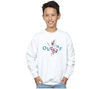 Disney Boy's Frozen 2 Olaf Leaf Jump Sweatshirt in White | Size: 5-6 Years Disney White 5-6 Years