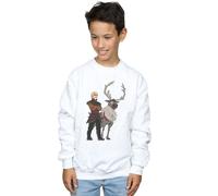 Disney Boy's Frozen 2 Sven & Kristoff Sweatshirt in White | Size: 7-8 Years Disney White 7-8 Years