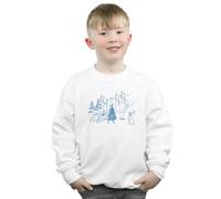 Disney Boy's Frozen Anna Sven & Olaf Sweatshirt in White | Size: 3-4 Years Disney White 3-4 Years