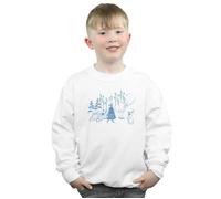 Disney Boy's Frozen Anna Sven & Olaf Sweatshirt in White | Size: 5-6 Years Disney White 5-6 Years