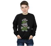 Disney Boy's Frozen Handstacking Trolls Sweatshirt in Black | Size: 3-4 Years Disney Black 3-4 Years