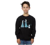 Disney Boy's Frozen Magic Snowflakes Sweatshirt in Black | Size: 3-4 Years Disney Black 3-4 Years