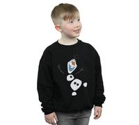 Disney Boy's Frozen Olaf Dnstructed Sweatshirt in Black | Size: 7-8 Years Disney Black 7-8 Years