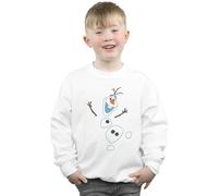 Disney Boy's Frozen Olaf Dnstructed Sweatshirt in White | Size: 5-6 Years Disney White 5-6 Years