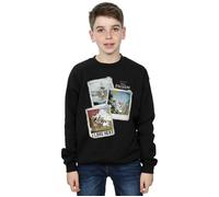 Disney Boy's Frozen Olaf Polaroid Sweatshirt in Black | Size: 7-8 Years Disney Black 7-8 Years