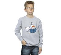 Disney Boy's Frozen Olaf Reading Sweatshirt in Grey | Size: 3-4 Years Disney Grey 3-4 Years