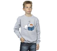 Disney Boy's Frozen Olaf Reading Sweatshirt in Grey | Size: 5-6 Years Disney Grey 5-6 Years