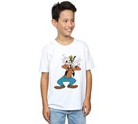 Disney Boys Goofy Crazy T-Shirt White 9-11 Years