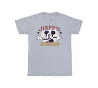 Disney Boy's Happy Birthday Mickey Mouse T-Shirt in Grey | Size: 3-4 Years Disney Grey 3-4 Years