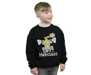 Disney Boy's Hercules Do You Even Lift? Sweatshirt in Black | Size: 5-6 Years Disney Black 5-6 Years