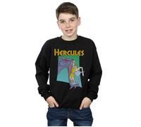 Disney Boy's Hercules Hydra Fight Sweatshirt in Black | Size: 7-8 Years Disney Black 7-8 Years