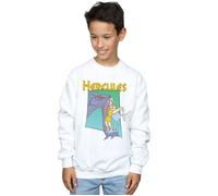 Disney Boy's Hercules Hydra Fight Sweatshirt in White | Size: 12-13 Years Disney White 12-13 Years