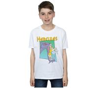 Disney Boy's Hercules Hydra Fight T-Shirt in White | Size: 7-8 Years Disney White 7-8 Years
