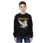 Disney Boy's Hercules With Pegasus Sweatshirt in Black | Size: 5-6 Years Disney Black 5-6 Years