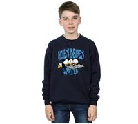 Disney Boy's Huey Dewey Louie Reading Sweatshirt in Navy | Size: 7-8 Years Disney Navy 7-8 Years
