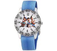 Disney Boys' Japanese Quartz Watch with Silicone Strap, Blue, 16 (Model: WDS000938)