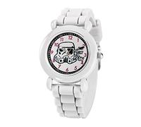 Disney Boys' Japanese Quartz Watch with Silicone Strap, White, 16 (Model: WDS001075)