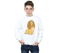 Disney Boys Lady and The Tramp Lady Spaghetti Heart Sweatshirt White 5-6 Years