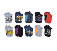 Disney boys Lightyear No Show 10-pack Sock, Grey Heather, 6-8