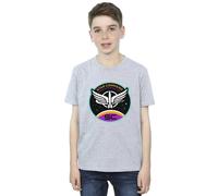 Disney Boy's Lightyear Star Command Circle T-Shirt in Grey | Size: 5-6 Years Disney Grey 5-6 Years