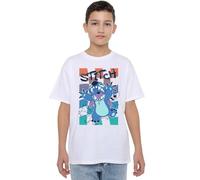 Disney Boy's Lilo & Stitch Checkered Outline T Shirt, White, 7-8 Years