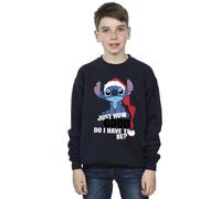 Disney Boy's Lilo & Stitch Just How Good Sweatshirt in Navy | Size: 3-4 Years Disney Navy 3-4 Years