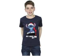 Disney Boy's Lilo & Stitch Just How Good T-Shirt in Navy | Size: 9 Years Disney Navy 9 Years