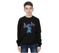 Disney Boy's Lilo & Stitch Little Devils Sweatshirt in Black | Size: 7-8 Years Disney Black 7-8 Years