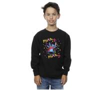 Disney Boy's Lilo & Stitch Merry Rainbow Sweatshirt in Black | Size: 3-4 Years Disney Black 3-4 Years