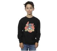 Disney Boy's Lilo & Stitch Ohana Pineapple Sweatshirt in Black | Size: 9 Years Disney Black 9 Years