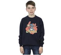 Disney Boy's Lilo & Stitch Ohana Pineapple Sweatshirt in Navy | Size: 3-4 Years Disney Navy 3-4 Years