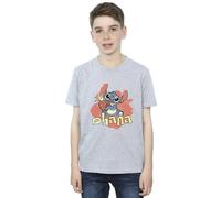 Disney Boy's Lilo & Stitch Ohana Pineapple T-Shirt in Grey | Size: 7-8 Years Disney Grey 7-8 Years