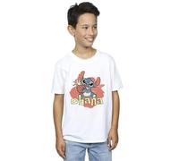 Disney Boy's Lilo & Stitch Ohana Pineapple T-Shirt in White | Size: 5-6 Years Disney White 5-6 Years