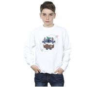 Disney Boy's Lilo & Stitch Pudding Holly Sweatshirt in White | Size: 9 Years Disney White 9 Years
