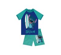 Disney Boy's Lilo & Stitch Rash Guard & Swim Shorts in Blue | Size: 9-10 Years Disney Blue 9-10 Years