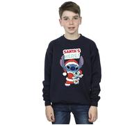 Disney Boy's Lilo & Stitch Santa´s Here Sweatshirt in Navy | Size: 3-4 Years Disney Navy 3-4 Years