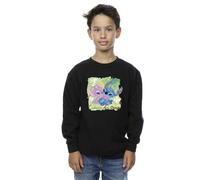 Disney Boy's Lilo & Stitch St Patrick´s Day Clover Sweatshirt in Black | Size: 3-4 Years Disney Black 3-4 Years