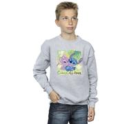 Disney Boy's Lilo & Stitch St Patrick´s Day Clover Sweatshirt in Grey | Size: 3-4 Years Disney Grey 3-4 Years