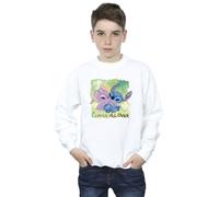 Disney Boy's Lilo & Stitch St Patrick´s Day Clover Sweatshirt in White | Size: 3-4 Years Disney White 3-4 Years