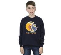 Disney Boy's Lilo & Stitch Summer Waves Sweatshirt in Navy | Size: 12-13 Years Disney Navy 12-13 Years