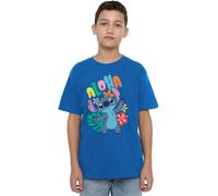 Disney Boy's Lilo & Stitch Tropical Aloha T Shirt, Royal Blue, 5-6 Years