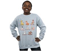 Disney Boy's Little Friends Animals Sweatshirt in Grey | Size: 9 Years Disney Grey 9 Years