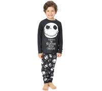 Disney The Nightmare Before Christmas Girls Pyjamas | Jack Skellington Sally Halloween Festive Long Sleeve Long Leg PJs Set | Matching Family Pajama Nightwear for Kids