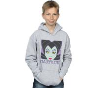 Disney Boy's Maleficent Cropped Head Hoodie in Grey | Size: 12-13 Years Disney Grey 12-13 Years