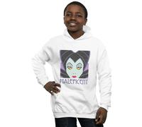 Disney Boy's Maleficent Cropped Head Hoodie in White | Size: 12-13 Years Disney White 12-13 Years