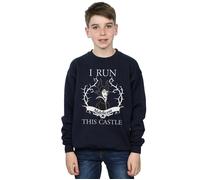 Disney Boy's Maleficent I Run This Castle Sweatshirt in Navy | Size: 12-13 Years Disney Navy 12-13 Years