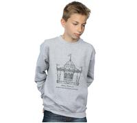 Disney Boy's Mary Poppins Carousel Sketch Sweatshirt in Grey | Size: 5-6 Years Disney Grey 5-6 Years