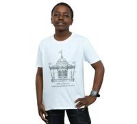 Disney Boy's Mary Poppins Carousel Sketch T-Shirt in White | Size: 9 Years Disney White 9 Years